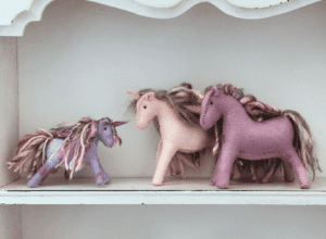 Waldorf inspired wool felt unicorn