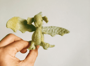 Waldorf inspired wool felt dragon