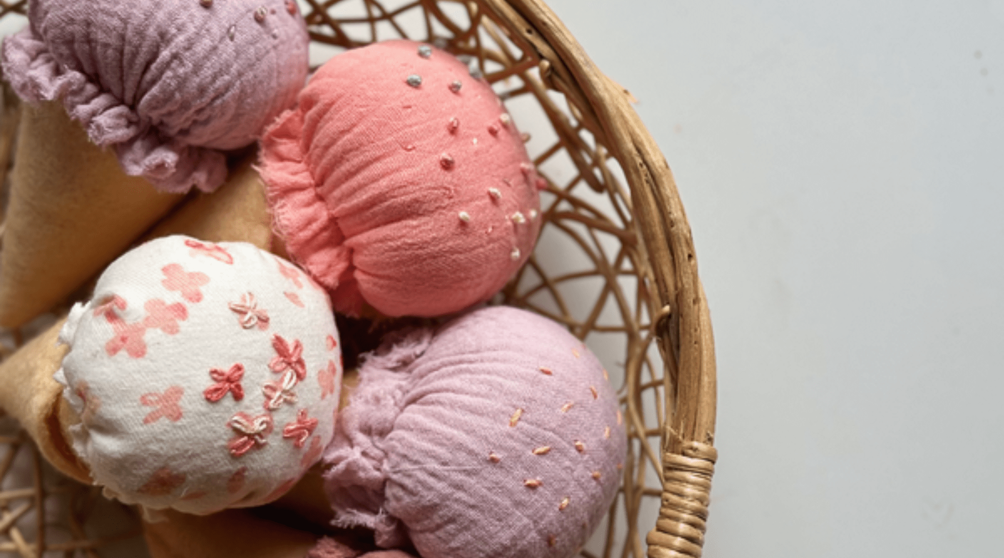 Wool Felt Ice Cream Cones