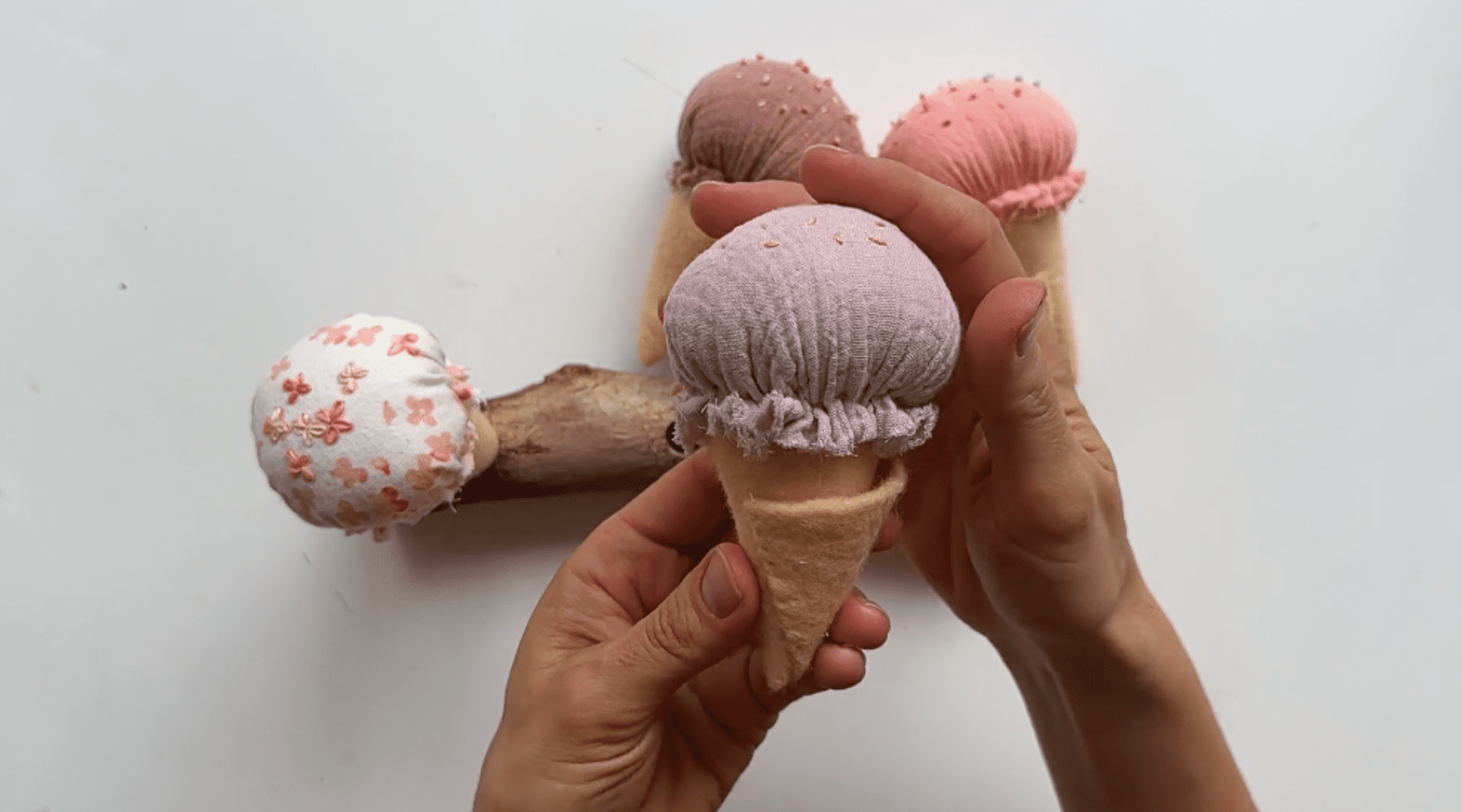 Waldorf Wool Felt Ice Cream Cones
